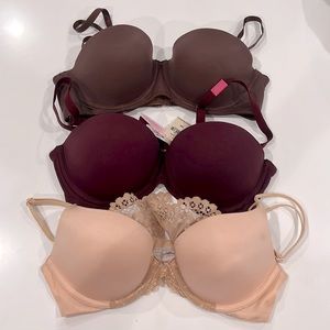 Bundle of 3 34B Pink/Clover Group/O’ Lingerie bras
